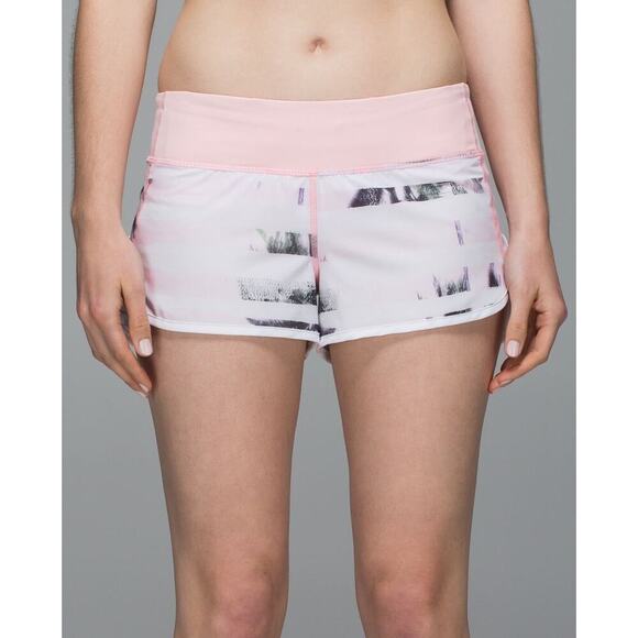 Lululemon Speed Shorts 4-Way Stretch Blush Quartz Multi Size 6 751J - Picture 1 of 12